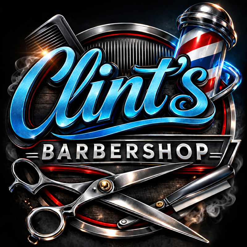 Clint's Barbershop Logo